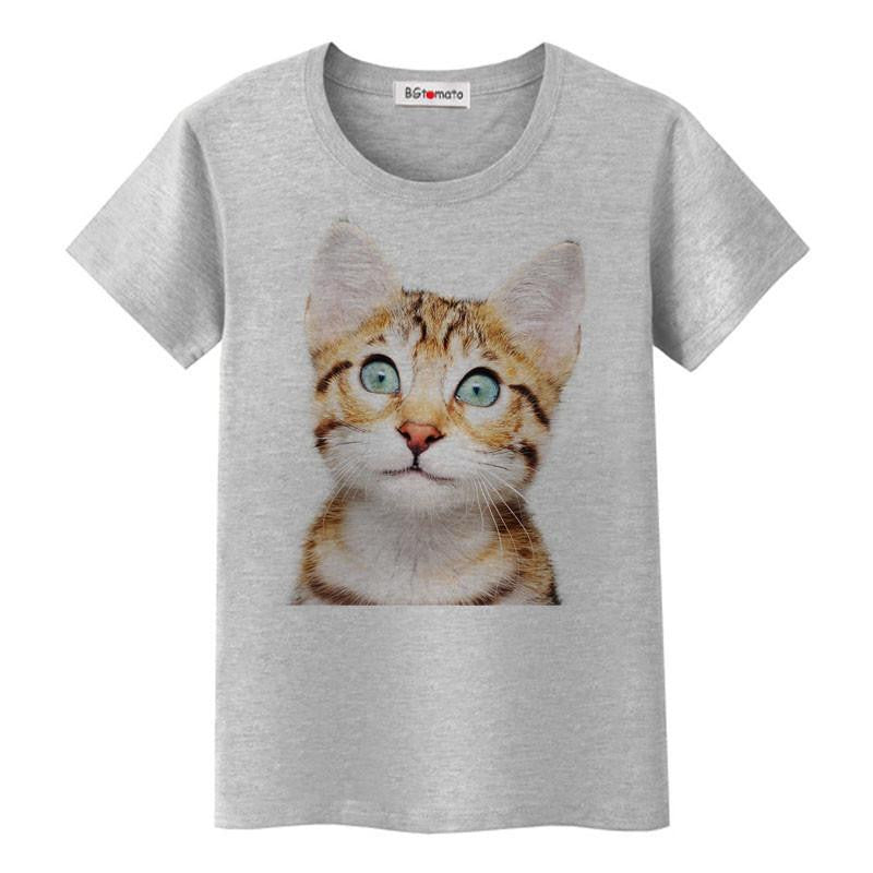 Super cute 3D little cats women lovely cool shirts Good comfortable casual tops brand shirts