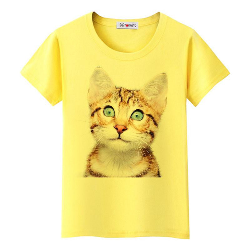 Super cute 3D little cats women lovely cool shirts Good comfortable casual tops brand shirts