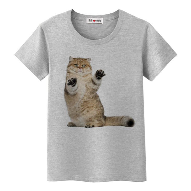 Super cute 3D little cats women lovely cool shirts Good comfortable casual tops brand shirts