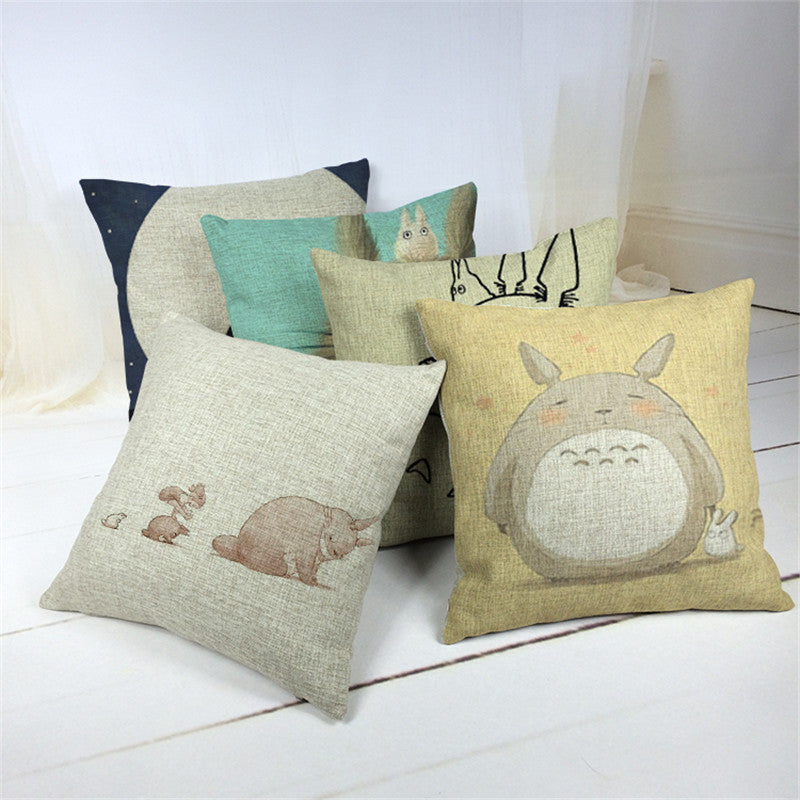 Cartoon Style Fashion Decorative Cushions Cute Totoro Printed Throw Pillows Car Home Decor Cushion Decor