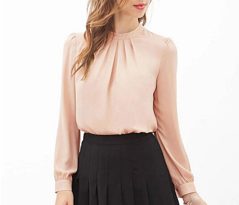 Women Elegant Blouses Blouse Shirt Casual Long Sleeve Shirt Ladies Work Office Shirt
