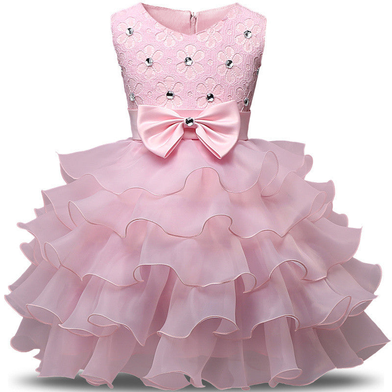 Year Wedding Princess Dress for Girls Formal Gown Ball Flower Kids Clothes Children Clothing Party Girl Dresses