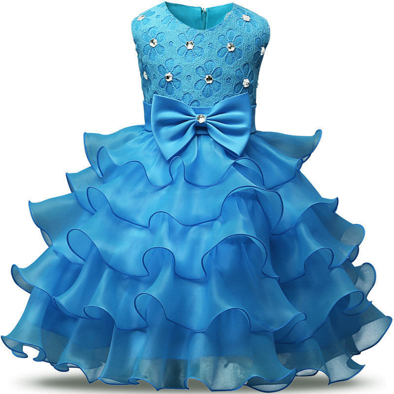Year Wedding Princess Dress for Girls Formal Gown Ball Flower Kids Clothes Children Clothing Party Girl Dresses