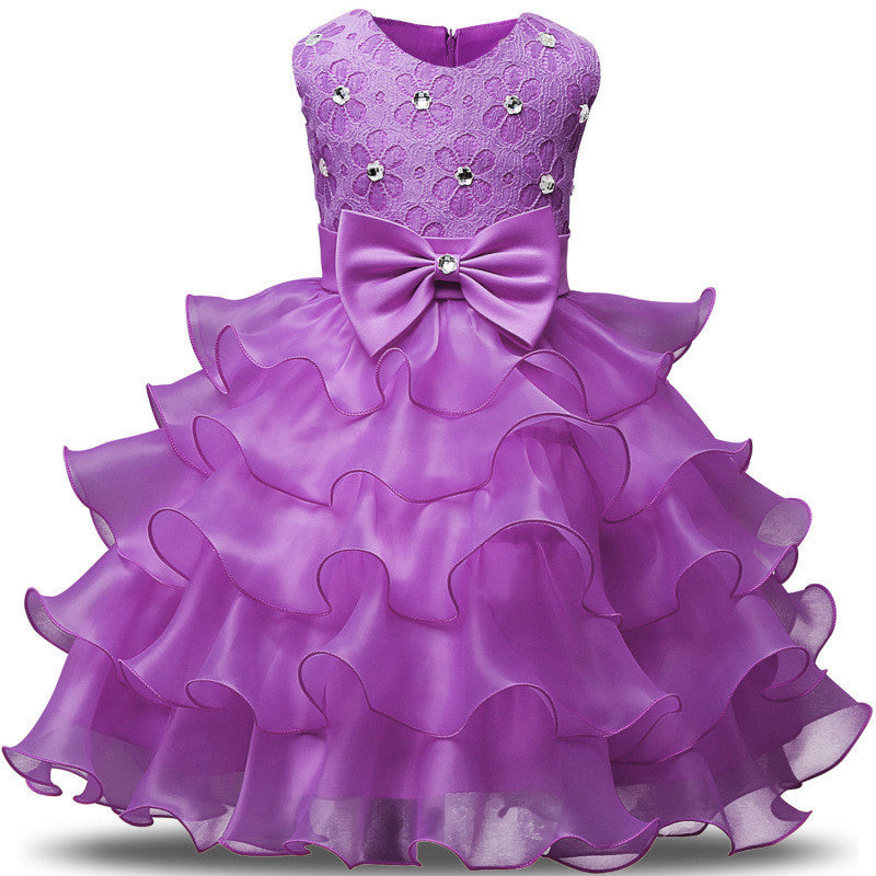 Year Wedding Princess Dress for Girls Formal Gown Ball Flower Kids Clothes Children Clothing Party Girl Dresses