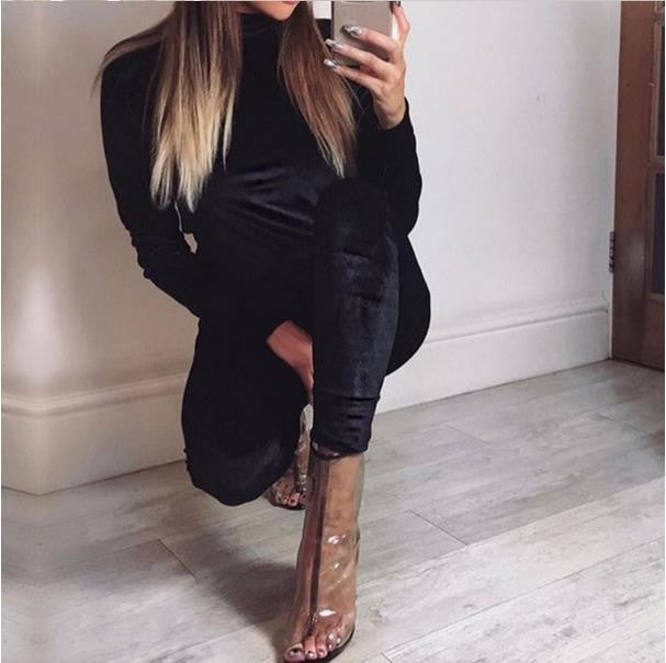 Rompers Womens Jumpsuit Slim Overalls Women Turtleneck One Piece Long Pants Velvet Jumpsuits Playsuits