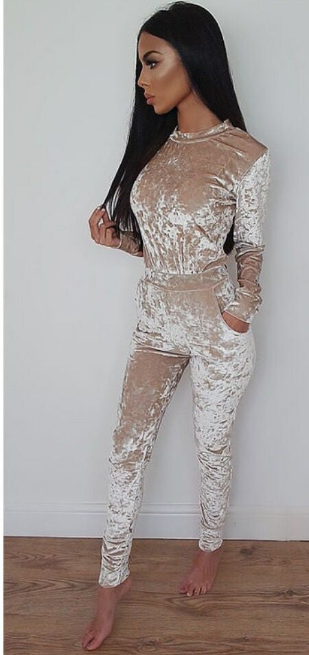 Rompers Womens Jumpsuit Slim Overalls Women Turtleneck One Piece Long Pants Velvet Jumpsuits Playsuits