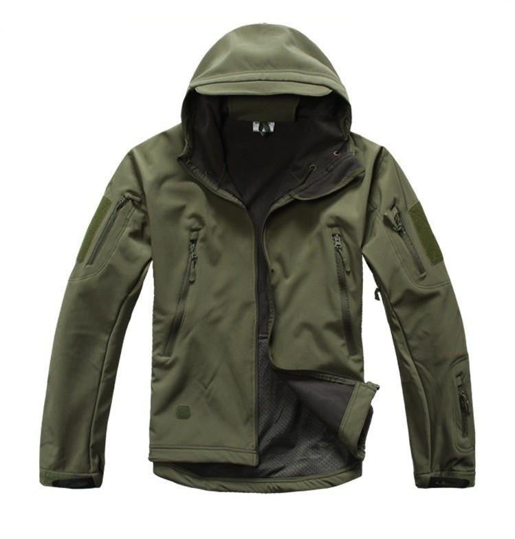 Tactical Snake Camouflage Army Jacket Men Military Shark V4.5 Waterproof Soft Shell Outdoors Jackets Fleece Hooded Camo Clothes