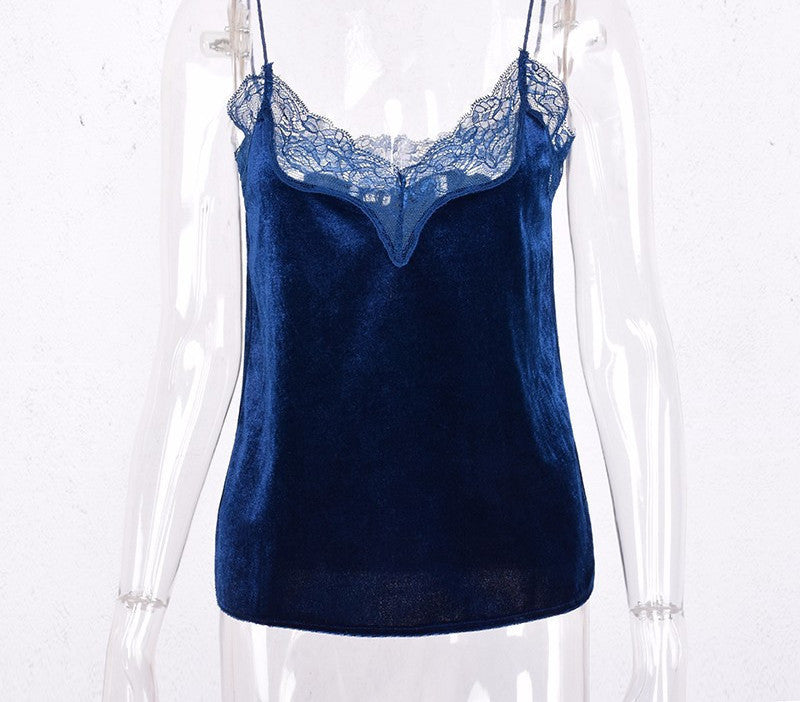 Online discount shop Australia - Elegant Sexy Lace Deep V-neck Crop Top Women Tank Top Sleeveless Shirt Bustier Bra Vest Blouse Cami