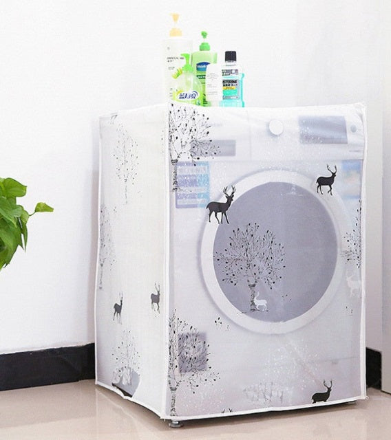 PEVA Waterproof Sunscreen Washing Machine Cover Waterproof Case Washing Machine Protective Dust Jacket Front Open #91811