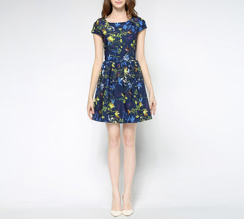 Online discount shop Australia - Fashion Sexy Women Elegant Summer Floral Dresses Plus size Women Clothing 6xl Short Sleeve Casual Dress