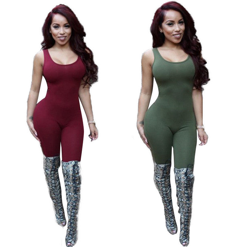 Online discount shop Australia - Backless Jumpsuit Body Tank Top Sexy Romper Bodysuits Plus Size Rompers Womens Jumpsuit Playsuit Overalls For Women Jumpsuits