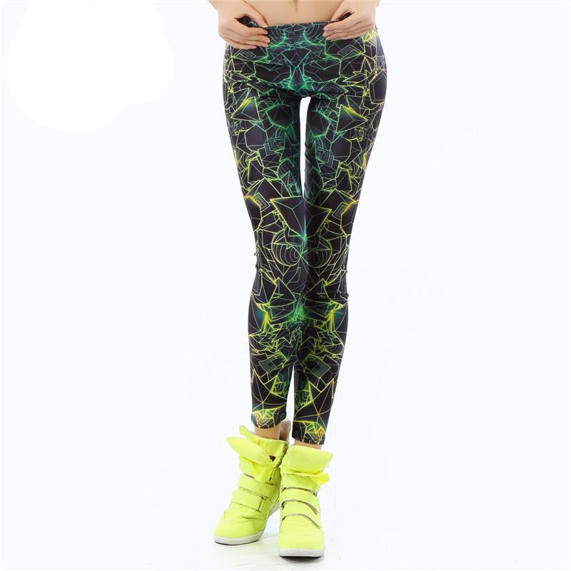 Women leggings 3D Printed color legins Ray fluorescence leggins pant legging for Woman