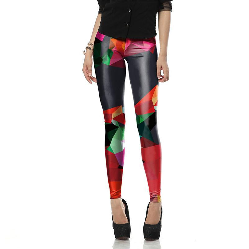 Women leggings 3D Printed color legins Ray fluorescence leggins pant legging for Woman