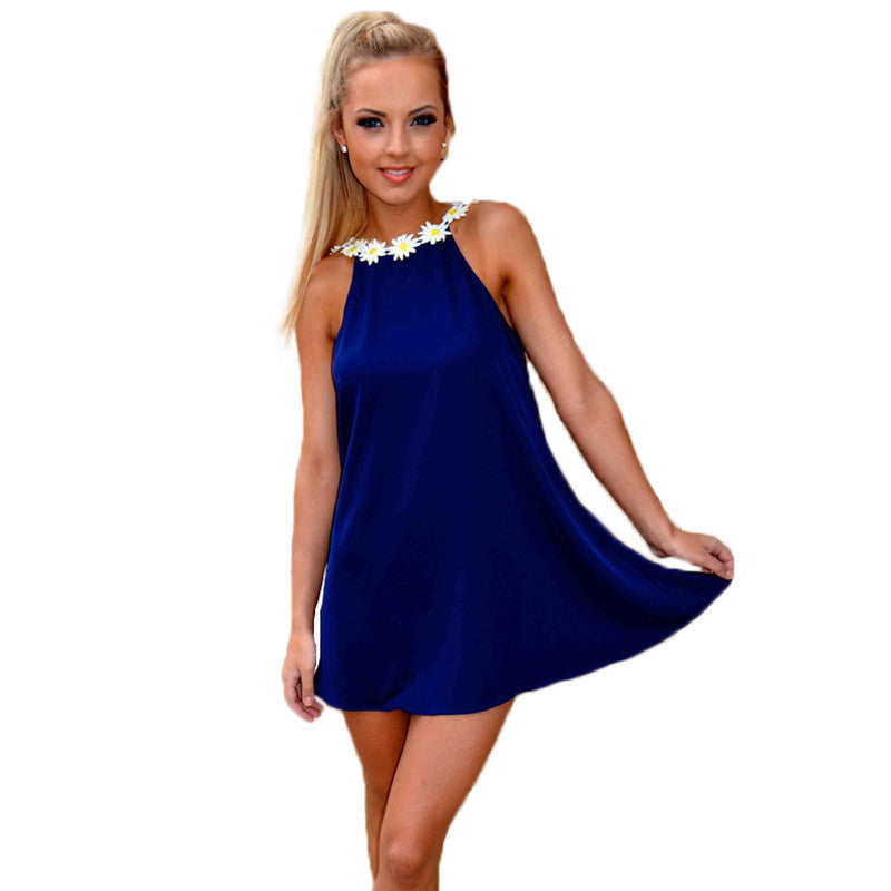 Online discount shop Australia - 40 Summer Sundress for Women Beach Style Sunflower Patchwork Backless Chiffon Dress Robes Femme Ete Ladies Vestido De Festa