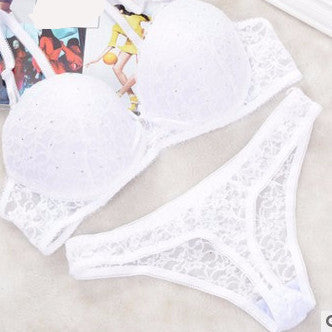 Bra Women's Push Up bra Brief Sets Lace Bras Black White Red Brown Lingerie Set