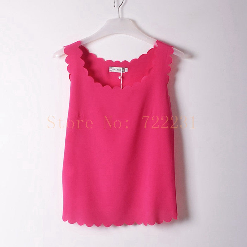 Online discount shop Australia - Fashion wave Neck Plus Size Chiffon Shirt For Women'S Blouse Tops Office Shirts Blouses Clothes