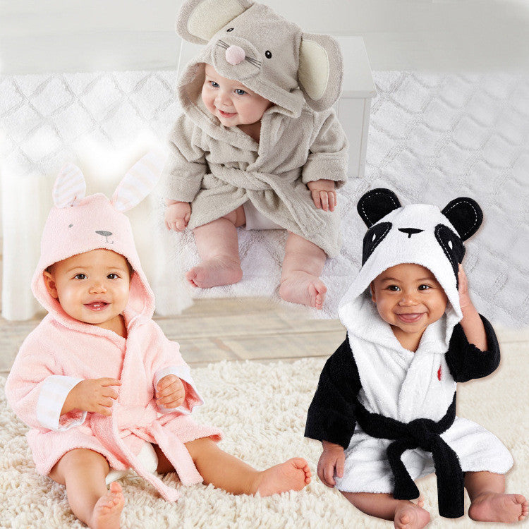 Online discount shop Australia - Children's clothing boys girls Robes new cartoon baby bathrobe Sleepwear and Robe Pink rabbit bear