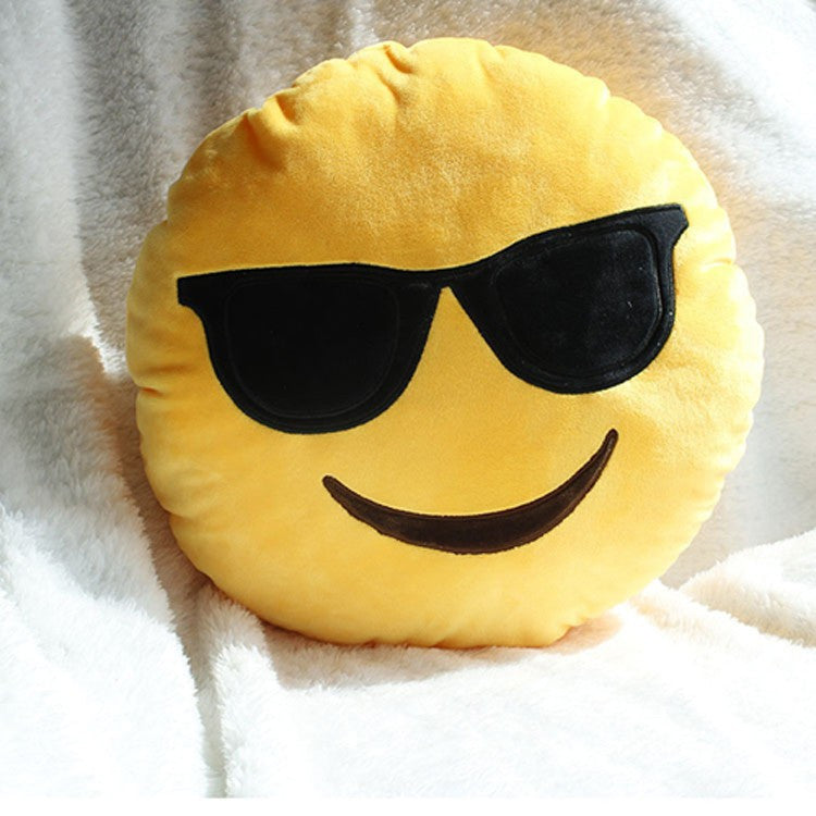 Pillow Funny Cute Smile Emoticon Pretty Round Cushion Pillow Stuffed Plush Toy Homemege