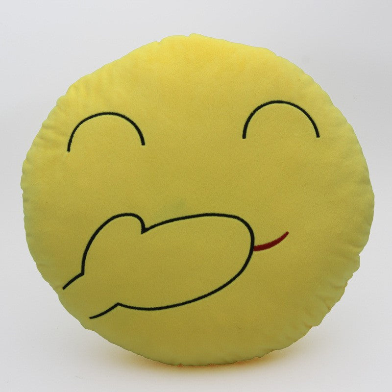 Pillow Funny Cute Smile Emoticon Pretty Round Cushion Pillow Stuffed Plush Toy Homemege