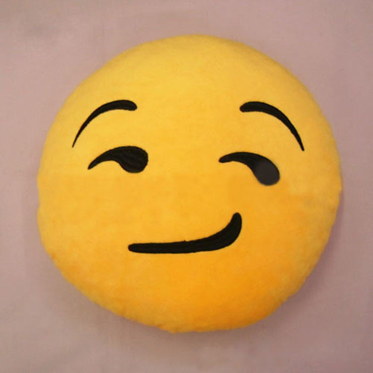 Pillow Funny Cute Smile Emoticon Pretty Round Cushion Pillow Stuffed Plush Toy Homemege