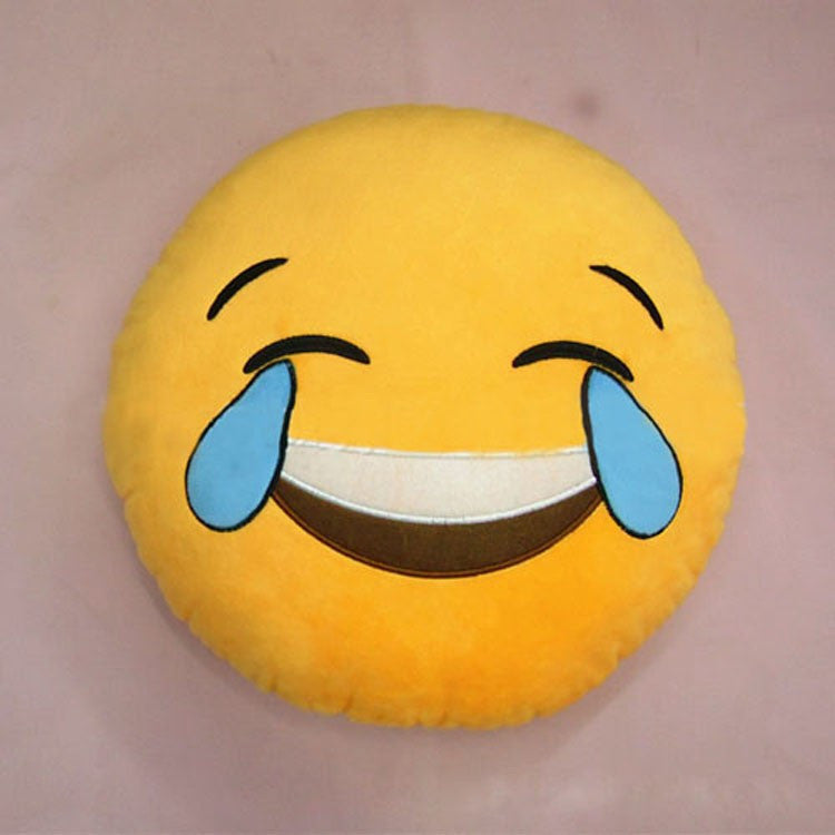 Pillow Funny Cute Smile Emoticon Pretty Round Cushion Pillow Stuffed Plush Toy Homemege
