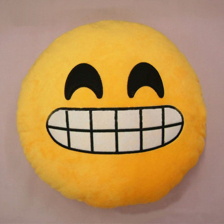 Pillow Funny Cute Smile Emoticon Pretty Round Cushion Pillow Stuffed Plush Toy Homemege
