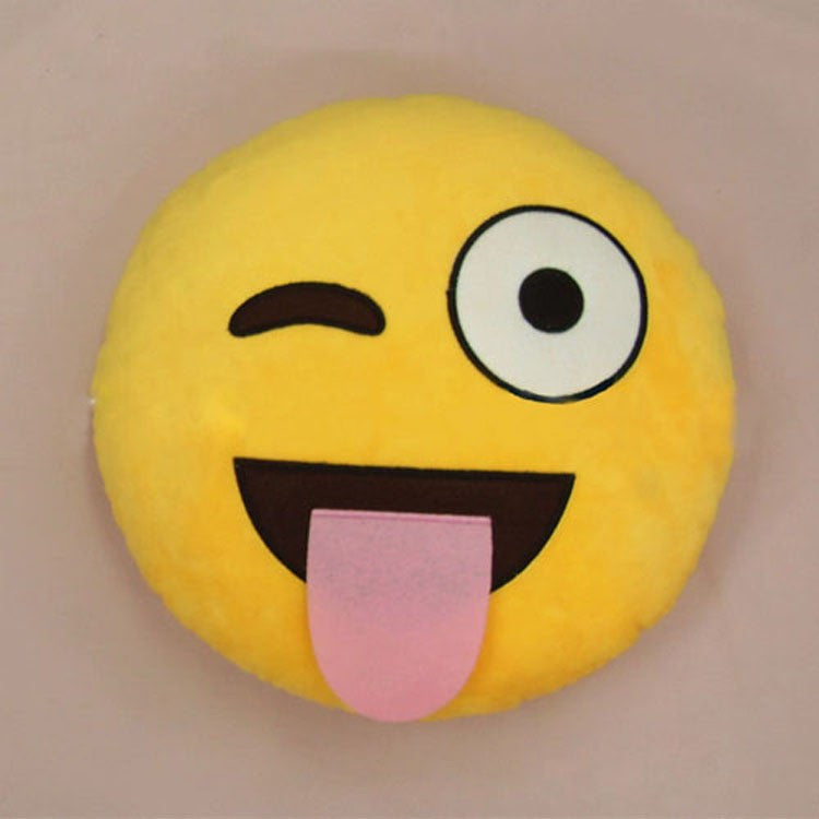 Pillow Funny Cute Smile Emoticon Pretty Round Cushion Pillow Stuffed Plush Toy Homemege