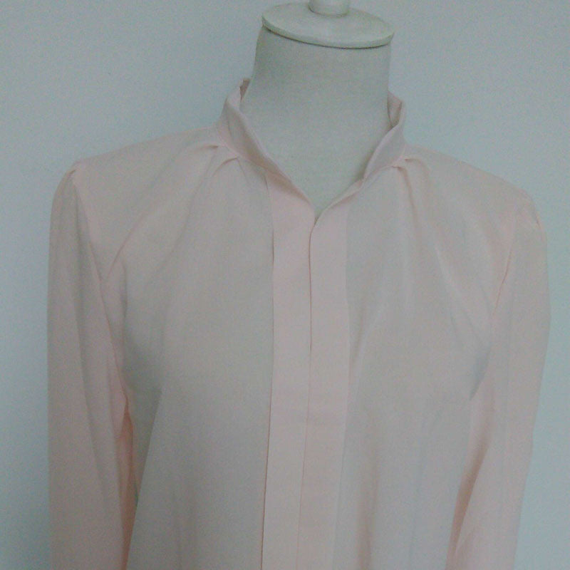 Elegant V-neck Long Sleeve Shirts Women Chiffon Shirt Blouse Ladies White Pink Female Office Shirt Plus Size