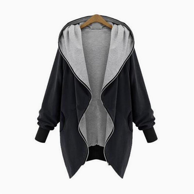 Online discount shop Australia - Europe and America Fashion Casual Hooded Large Size Women  Increase Thin Jackets Women outerwear coats