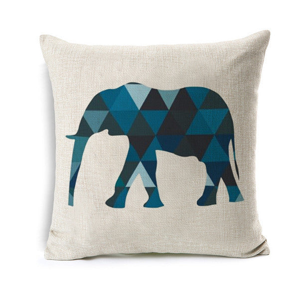 Online discount shop Australia - Deer Animal Cushion Geometric Cotton Linen Pillow Cotton Linen