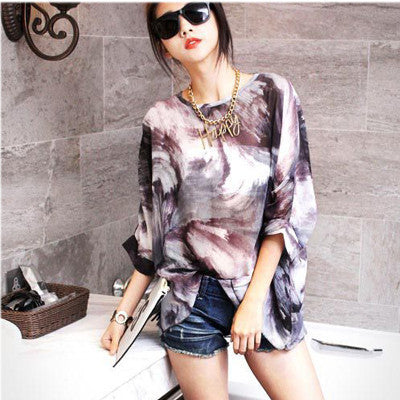 Online discount shop Australia - Chiffon Tops Novelty Ladies Floral Print Casual Loose Blouses Shirts Plus Size 4XL 5XL 6XL Women's Tops Blouses