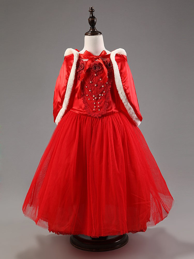 Online discount shop Australia - Girl Dress Children Red Hoodie Princess Dresses Kids Christmas Party Costume for Girl With Cap Dresses for Girls