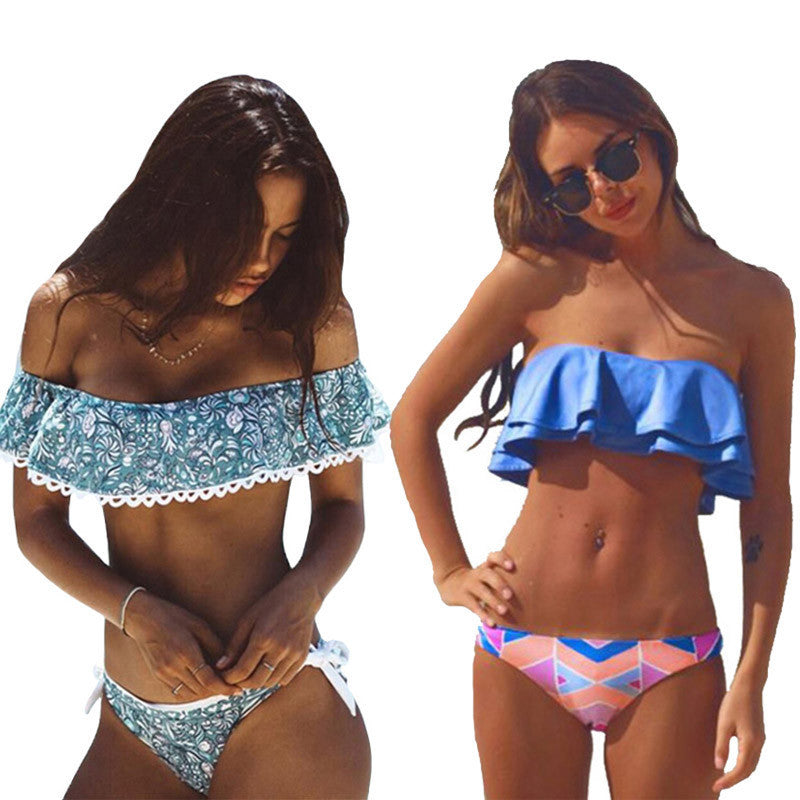 Online discount shop Australia - Bikinis Women Push Up Women Sexy Print Bikini Set Beach Bathing Suits Biquini