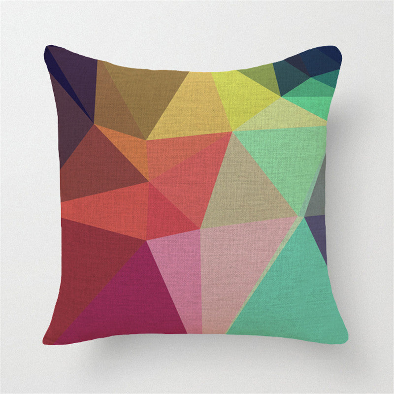 Online discount shop Australia - European Cushion Home Sofa Car Throw Pillows Geometric Style Plaid Printed Signature Cotton Cushion Cushion