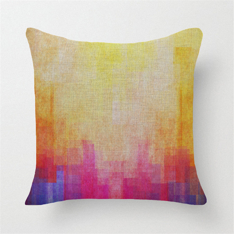 Online discount shop Australia - European Cushion Home Sofa Car Throw Pillows Geometric Style Plaid Printed Signature Cotton Cushion Cushion