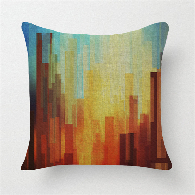 Online discount shop Australia - European Cushion Home Sofa Car Throw Pillows Geometric Style Plaid Printed Signature Cotton Cushion Cushion