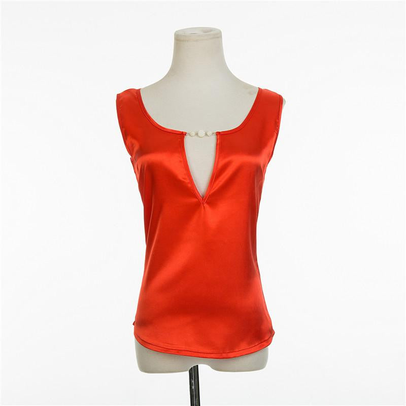 Style Low V-neck Sleeveless Womens Tank Top Loose Cotton Halter Women Tops 12 Colors S M L XL XXL XXXL