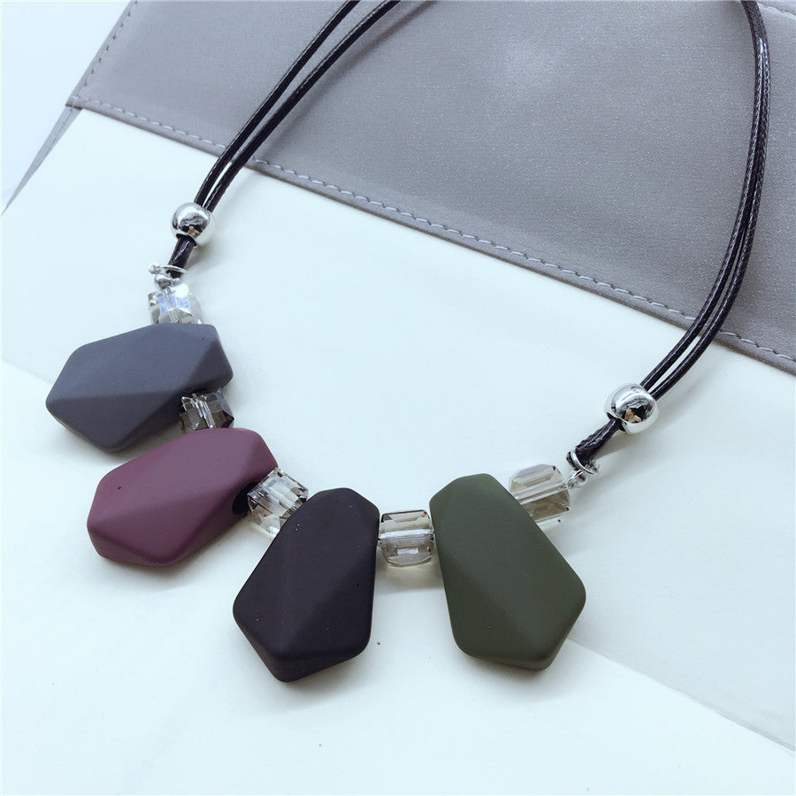 Online discount shop Australia - Luxury Imitation blue diomands rhinestone gem crystal peacock feather rope statement necklace fashion jewelry