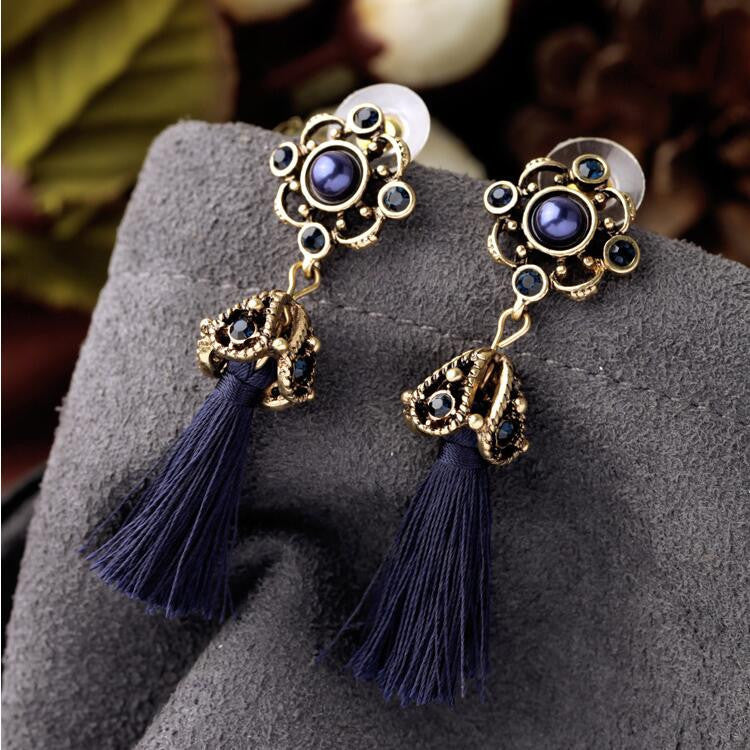 Online discount shop Australia - Luxury Imitation blue diomands rhinestone gem crystal peacock feather rope statement necklace fashion jewelry