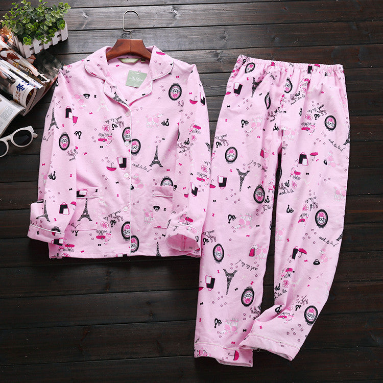 Online discount shop Australia - 100% cotton pajamas for women pijamas simple ladies long sleeved casual pajamas Sets pyjamas women sleepwear