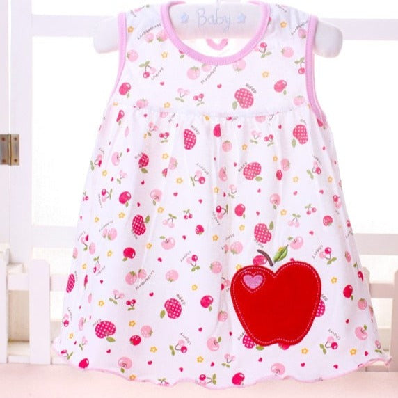0-24M New borns Cotton Flower Dresses, Baby Girls Summer Multi Pattern Clothes