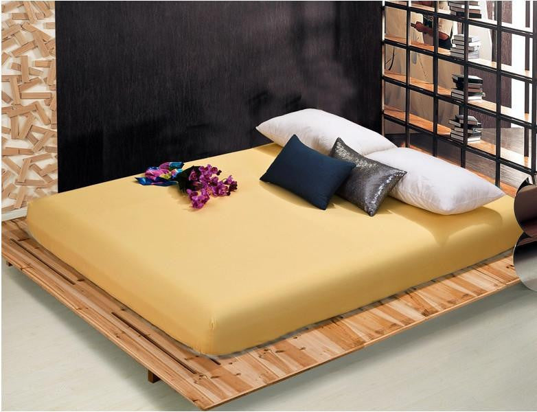 solid color sheets fitted bed sheet elastic mattress cover bed linen bedspread polyester cotton single twin full queen