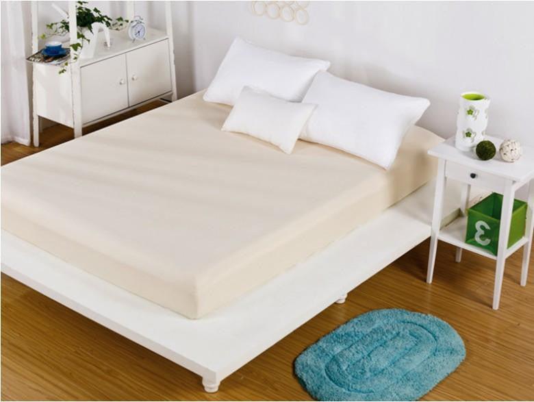 solid color sheets fitted bed sheet elastic mattress cover bed linen bedspread polyester cotton single twin full queen