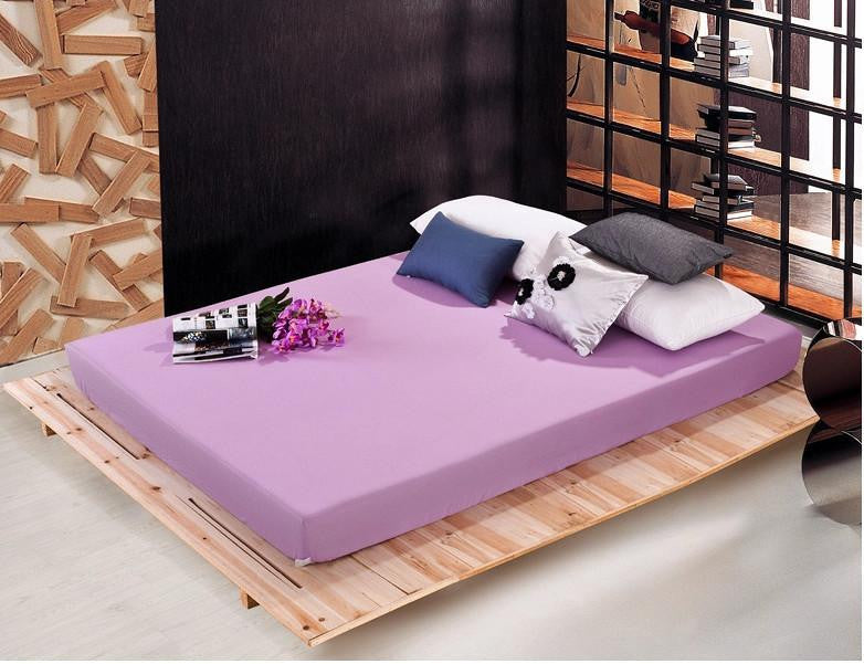solid color sheets fitted bed sheet elastic mattress cover bed linen bedspread polyester cotton single twin full queen