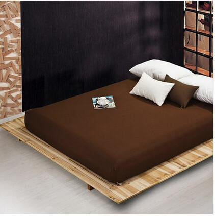 solid color sheets fitted bed sheet elastic mattress cover bed linen bedspread polyester cotton single twin full queen