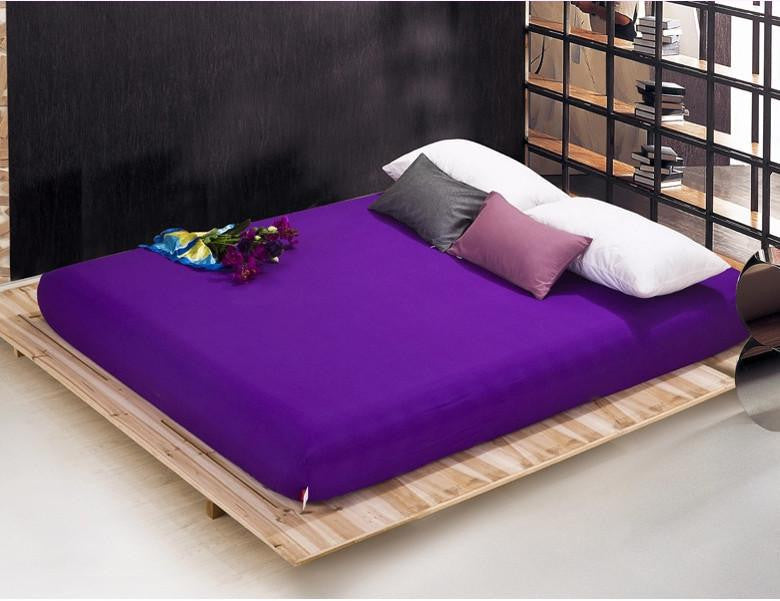 solid color sheets fitted bed sheet elastic mattress cover bed linen bedspread polyester cotton single twin full queen