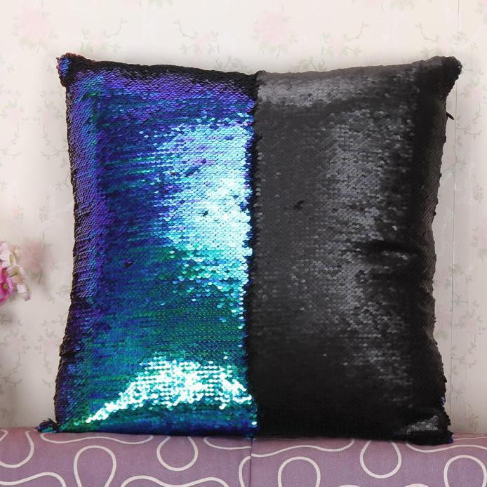 Online discount shop Australia - Fashion Heaven New DIY Two Tone Glitter Sequins Throw Pillows Decorative Cushion Case Sofa Car