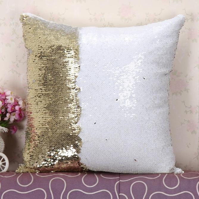 Online discount shop Australia - Fashion Heaven New DIY Two Tone Glitter Sequins Throw Pillows Decorative Cushion Case Sofa Car