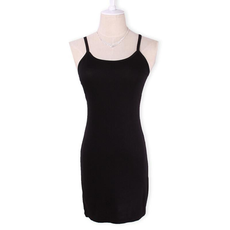 Women Stretchy Camisole Spaghetti Strap Long Tank Top Mini Wrap Blouse Casual Slip Vest Female
