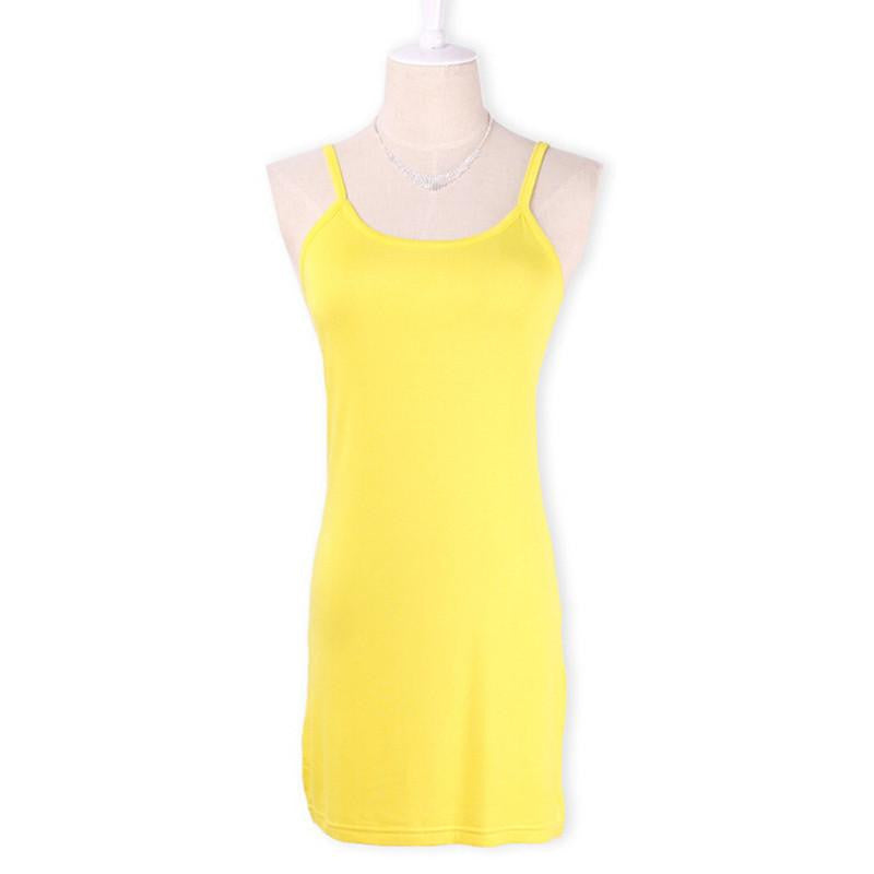 Women Stretchy Camisole Spaghetti Strap Long Tank Top Mini Wrap Blouse Casual Slip Vest Female